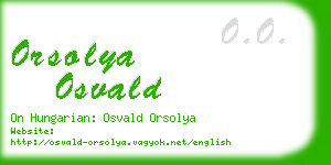 orsolya osvald business card